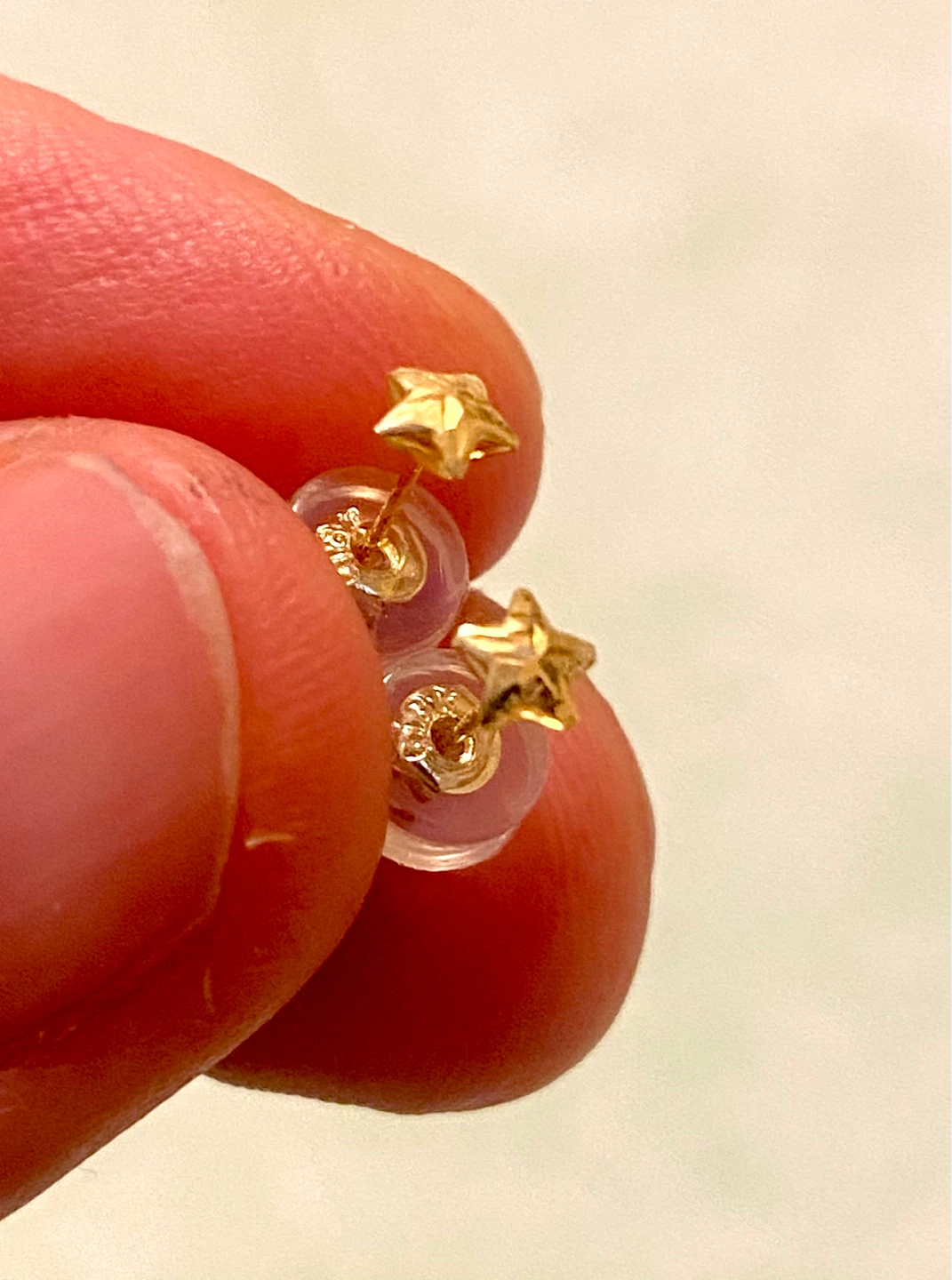 18 K Gold Star Stud Earrings for newborn babies