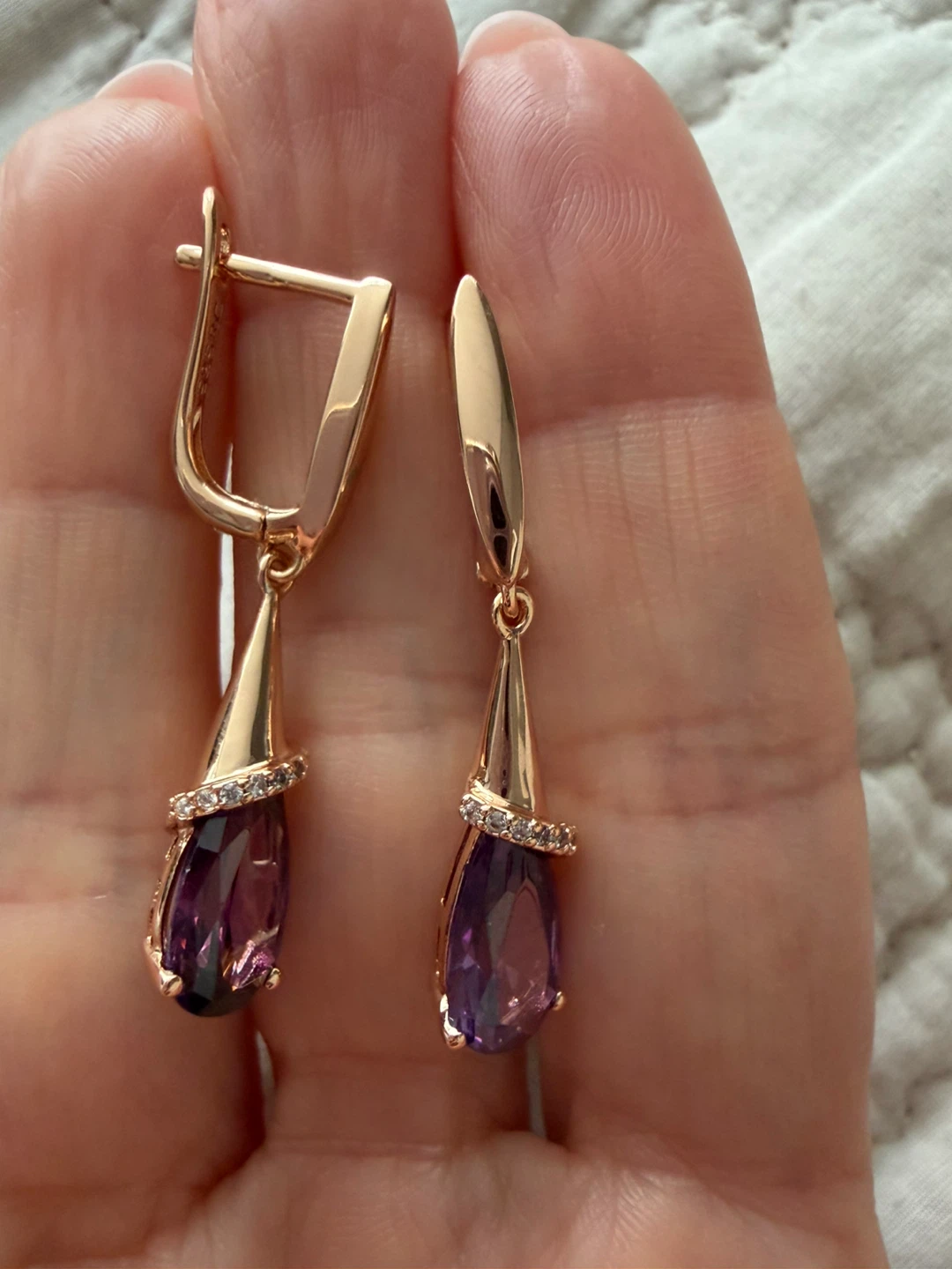 14k amethyst earrings