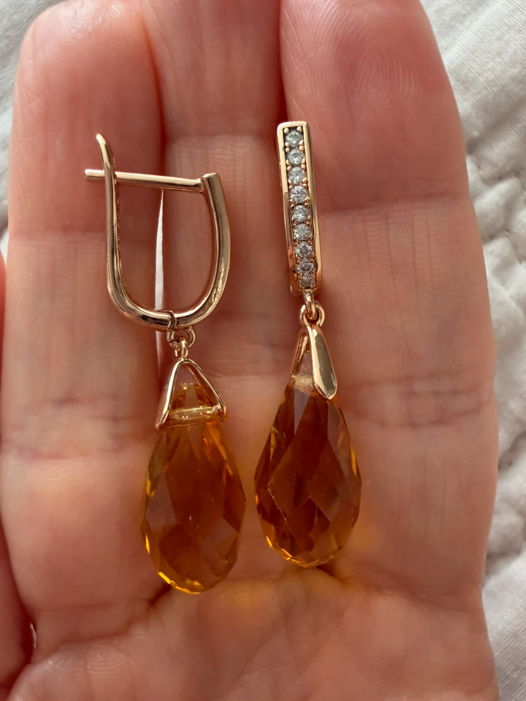 14k citrine earrings