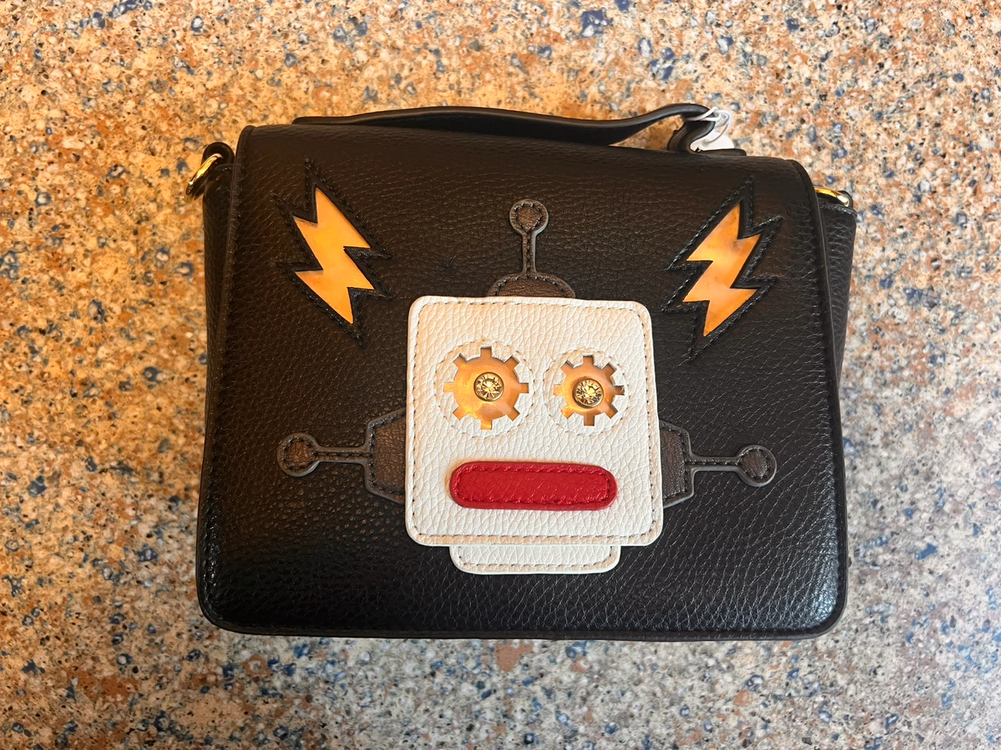 ⚽ Black Robot Crossbody Bag