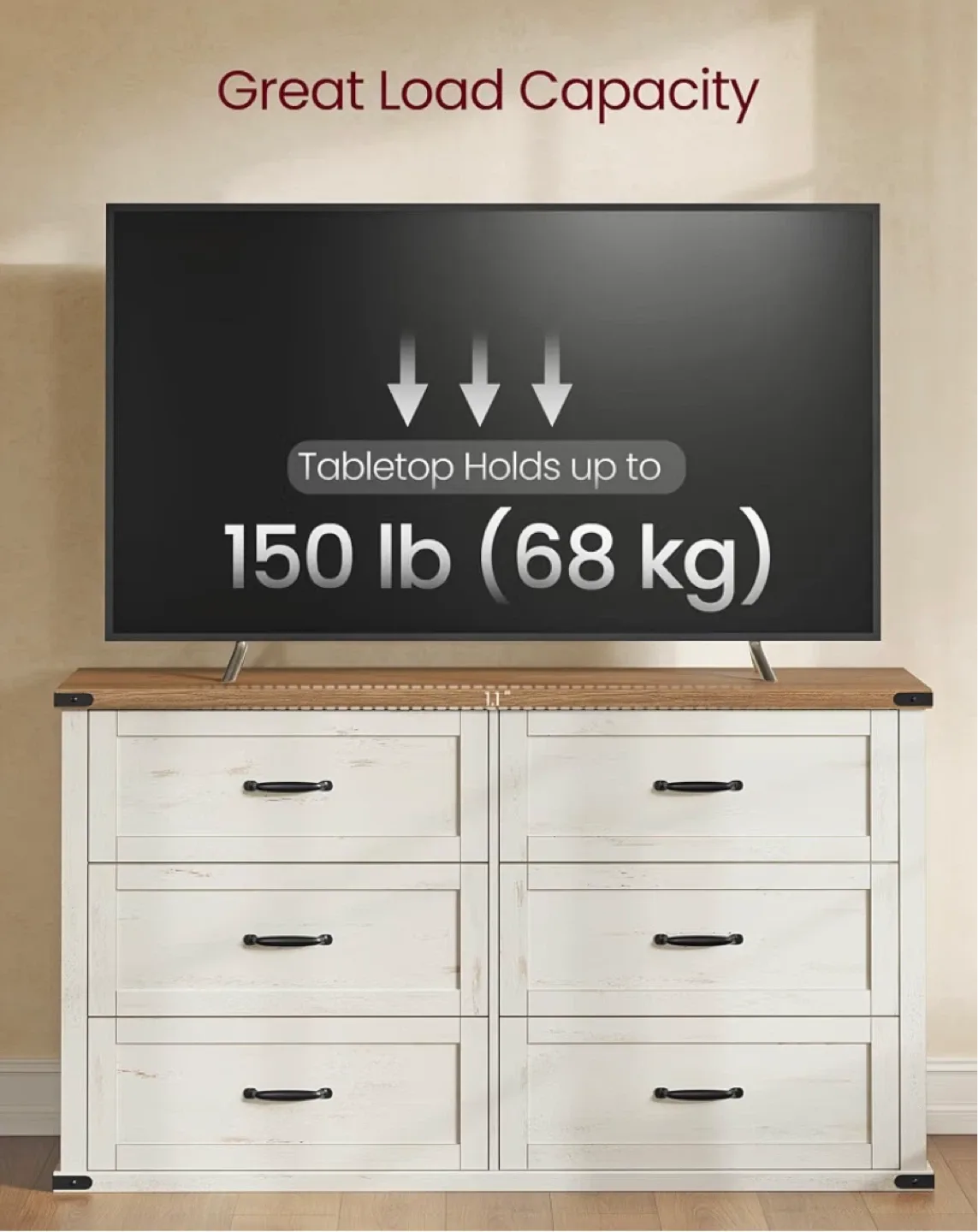 Brand new- VASAGLE 6-Drawer Dresser- delivery available - photo 5