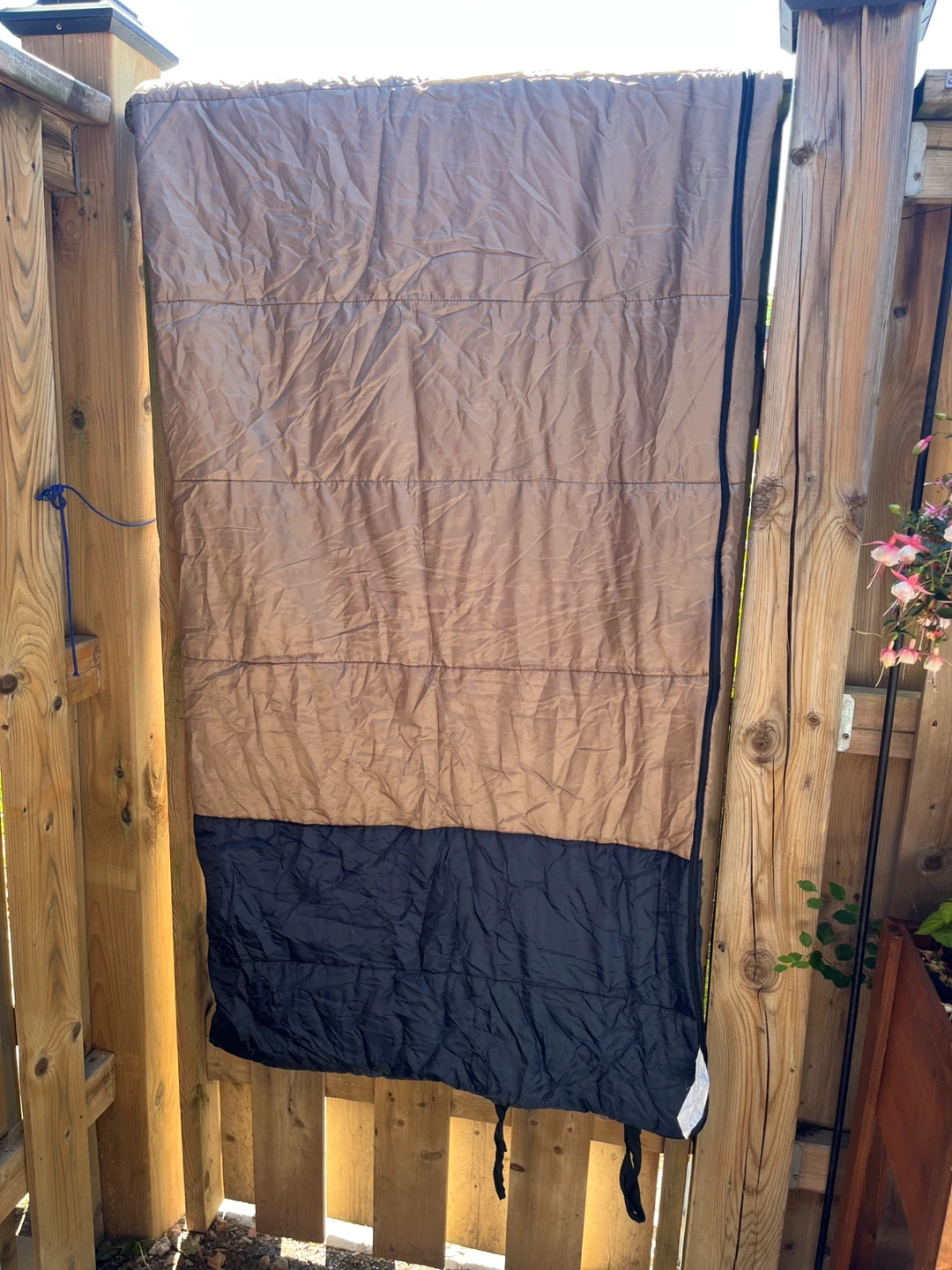 Brown and Black Sleeping Bag