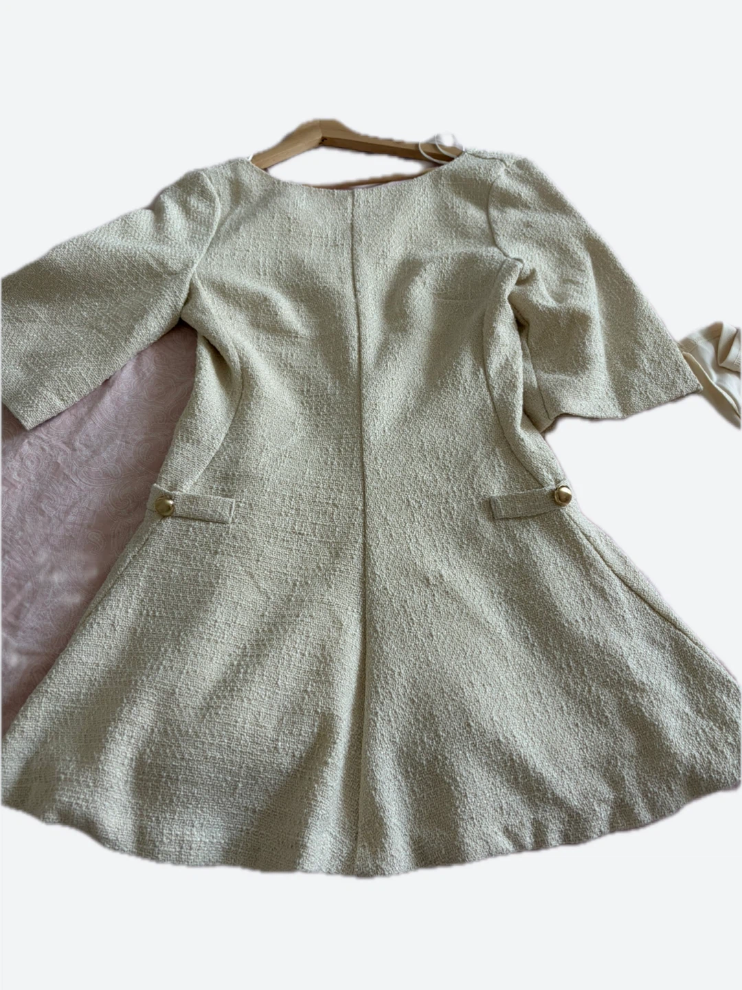 H&M Tweed Dress Cream - photo 3