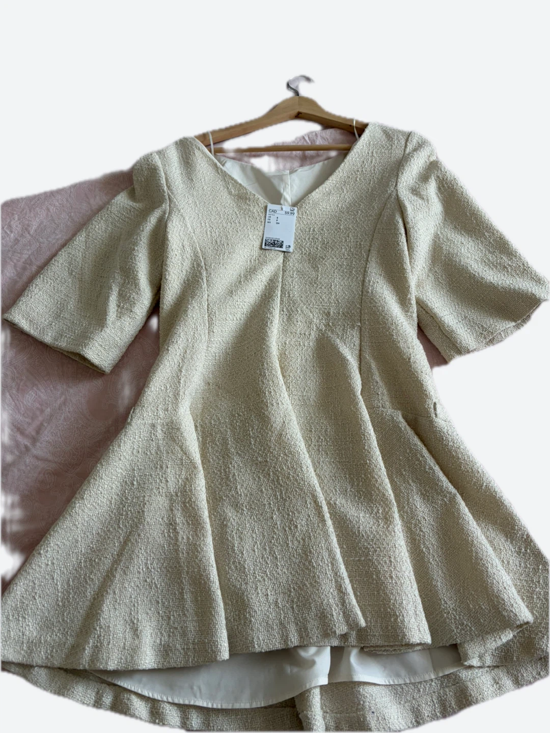 H&M Tweed Dress Cream - photo 4