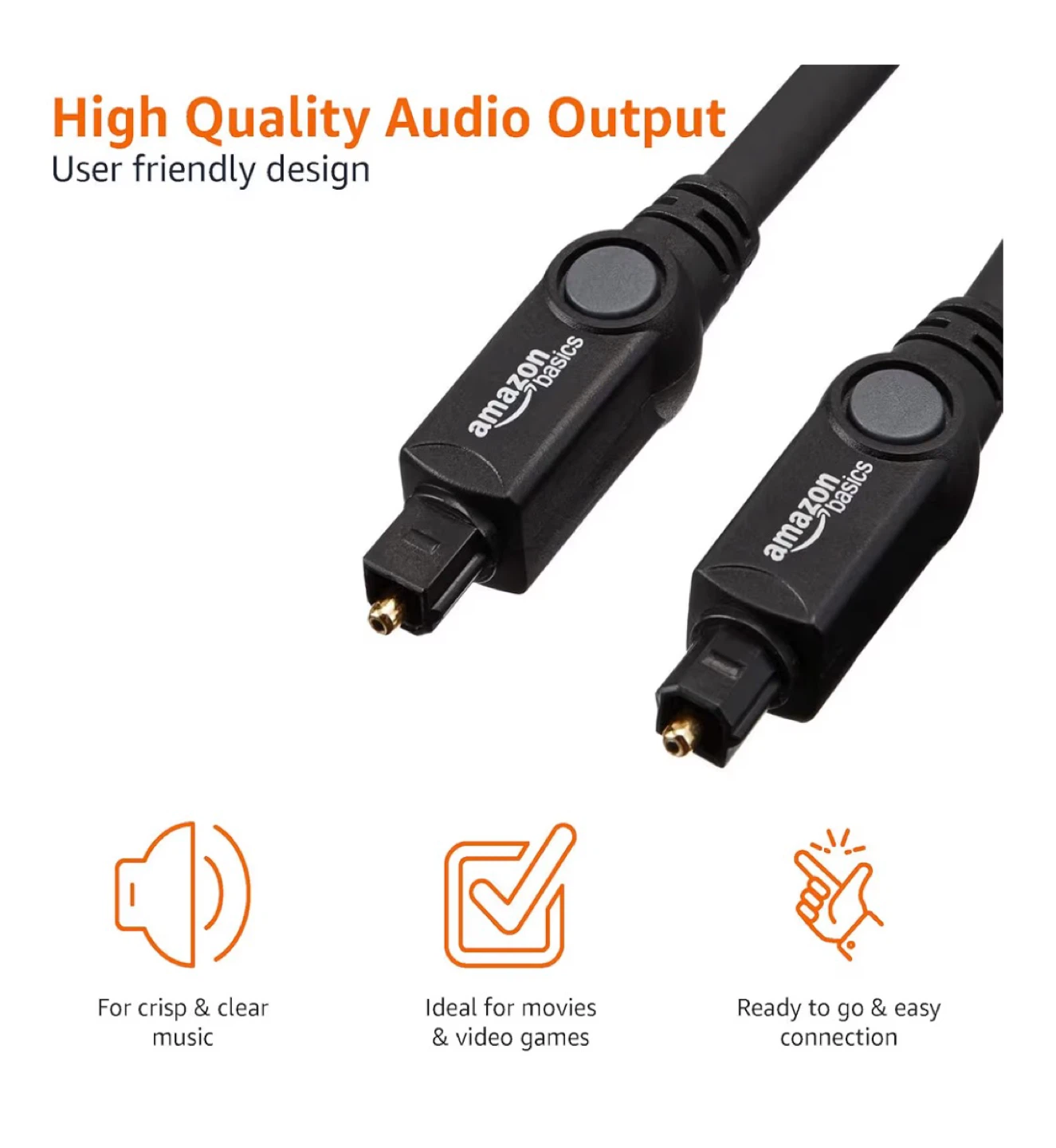 Amazon Basics Toslink Optical Audio Cable - 9.8 Ft - photo 3