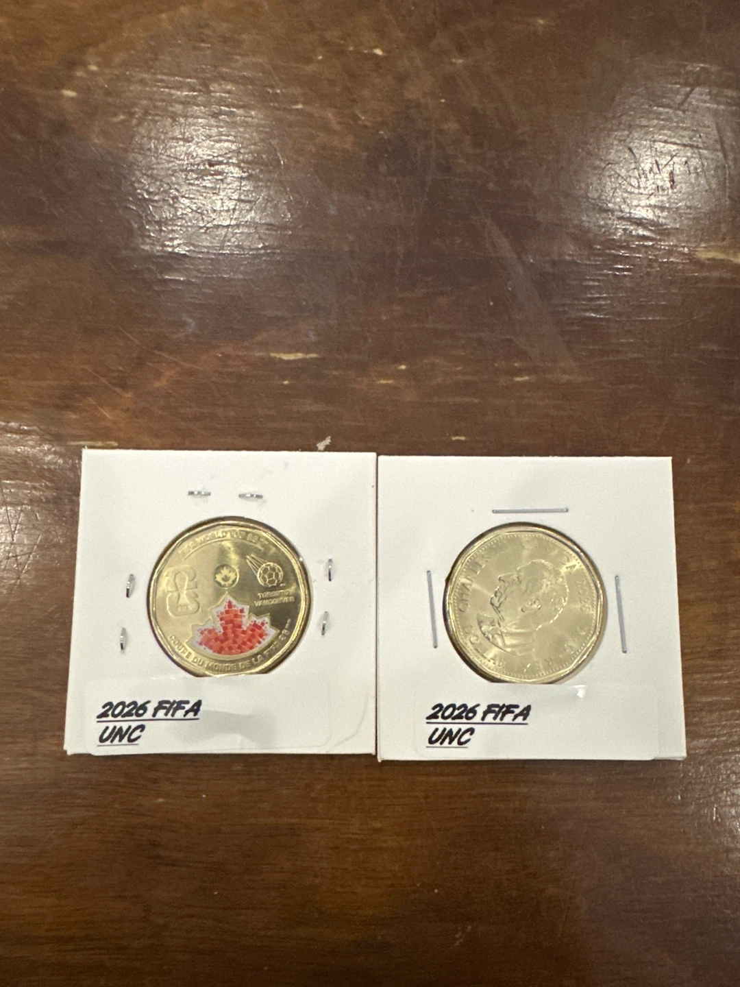 2026 FIFA UNC Canada Dollar Coins (2 coins)