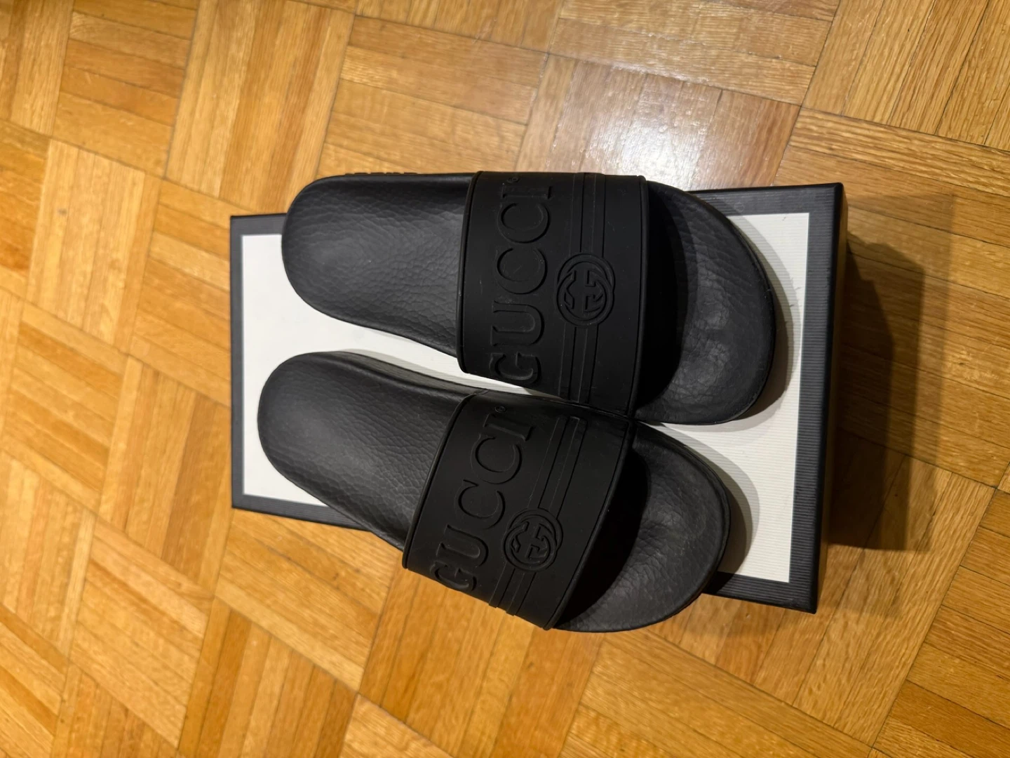 Black Gucci Slide Sandals - photo 3