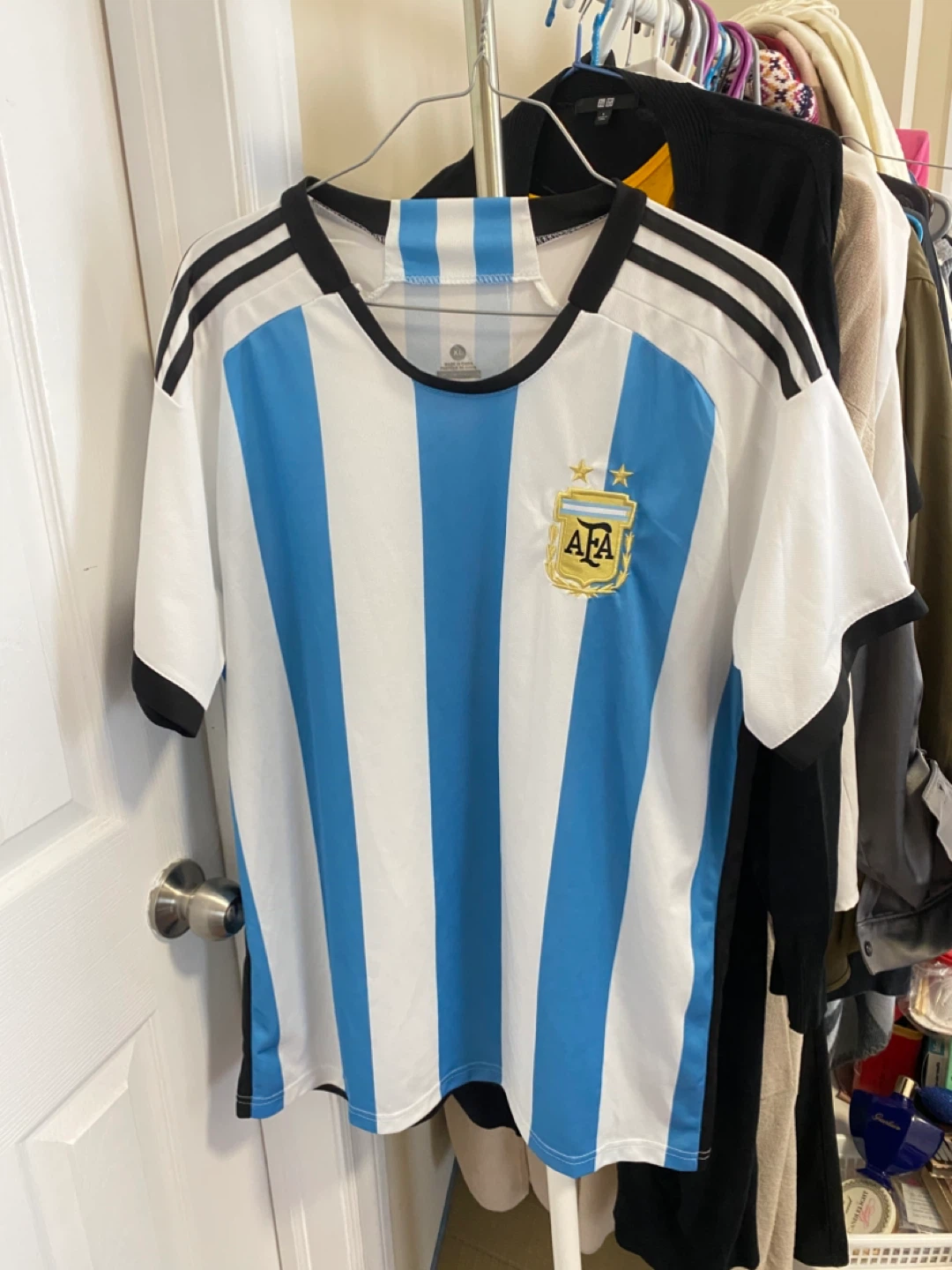 Argentina National Football Team Jersey and Shorts Set
