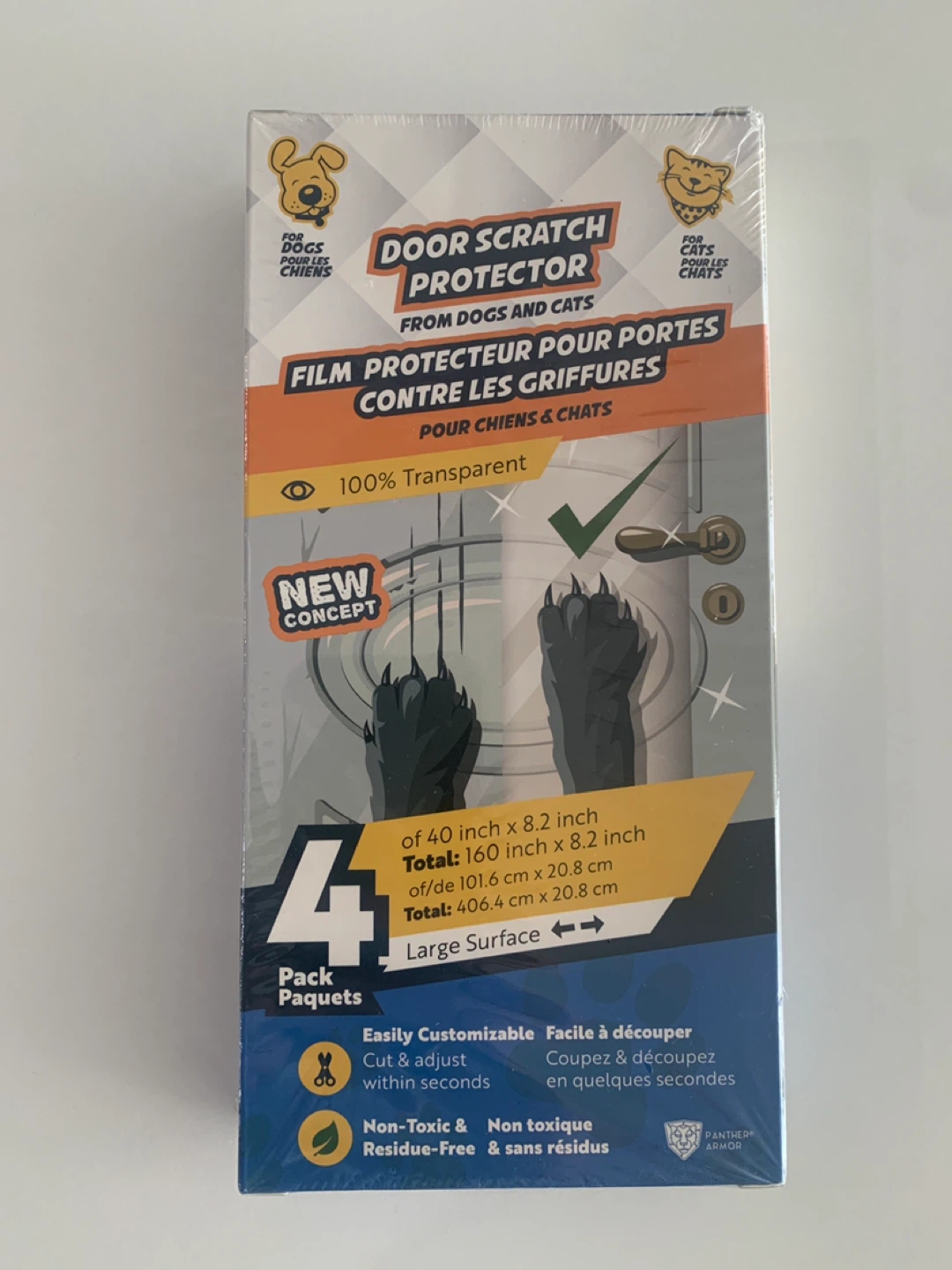 New and sealed - Panther Armor Door Scratch Protector - 4 Pack
