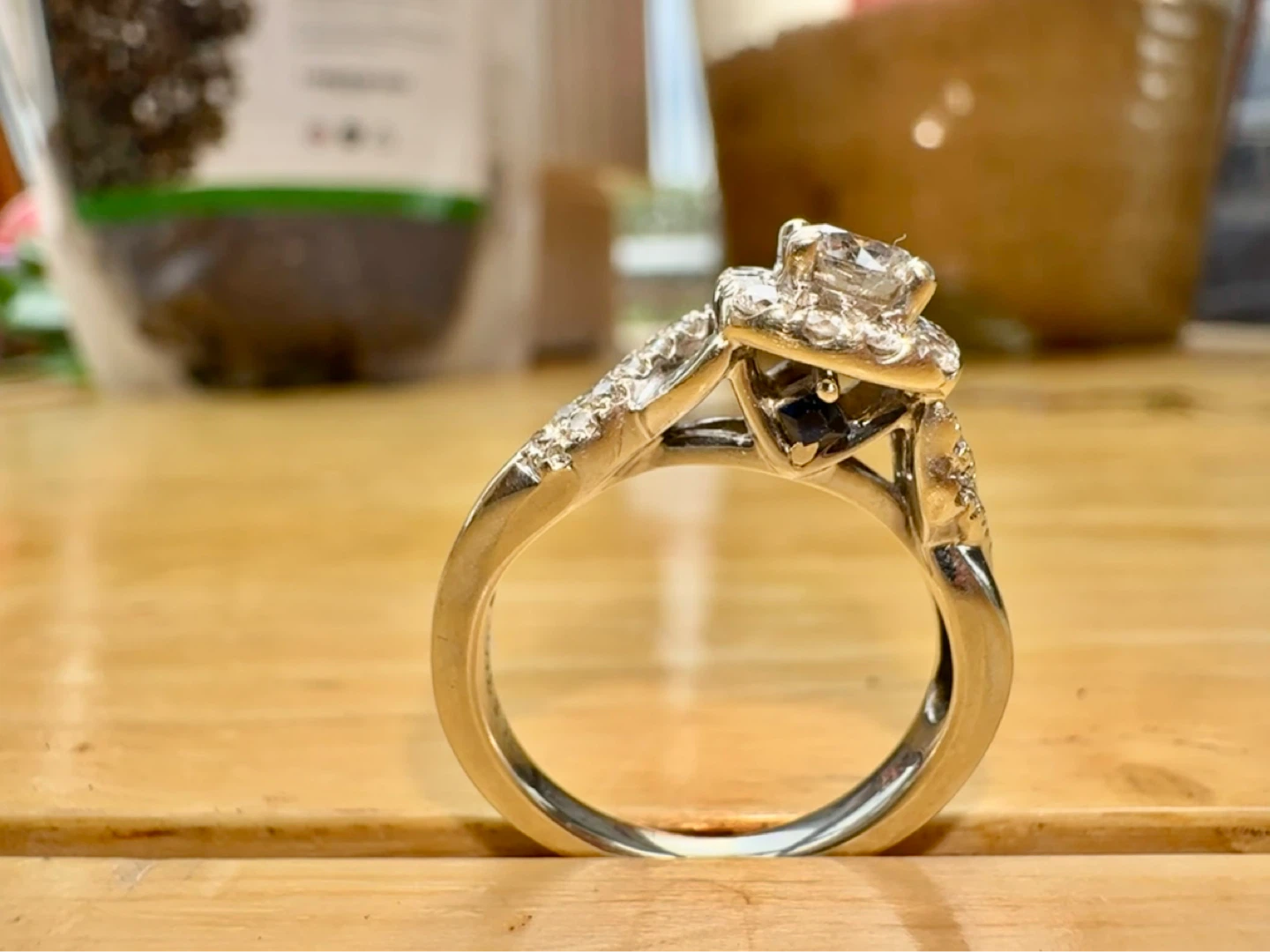 14K White Gold Vera Wang Diamond Engagement Ring
