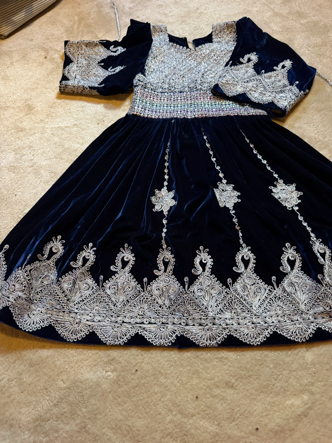 Embellished Velvet Dress - photo 2