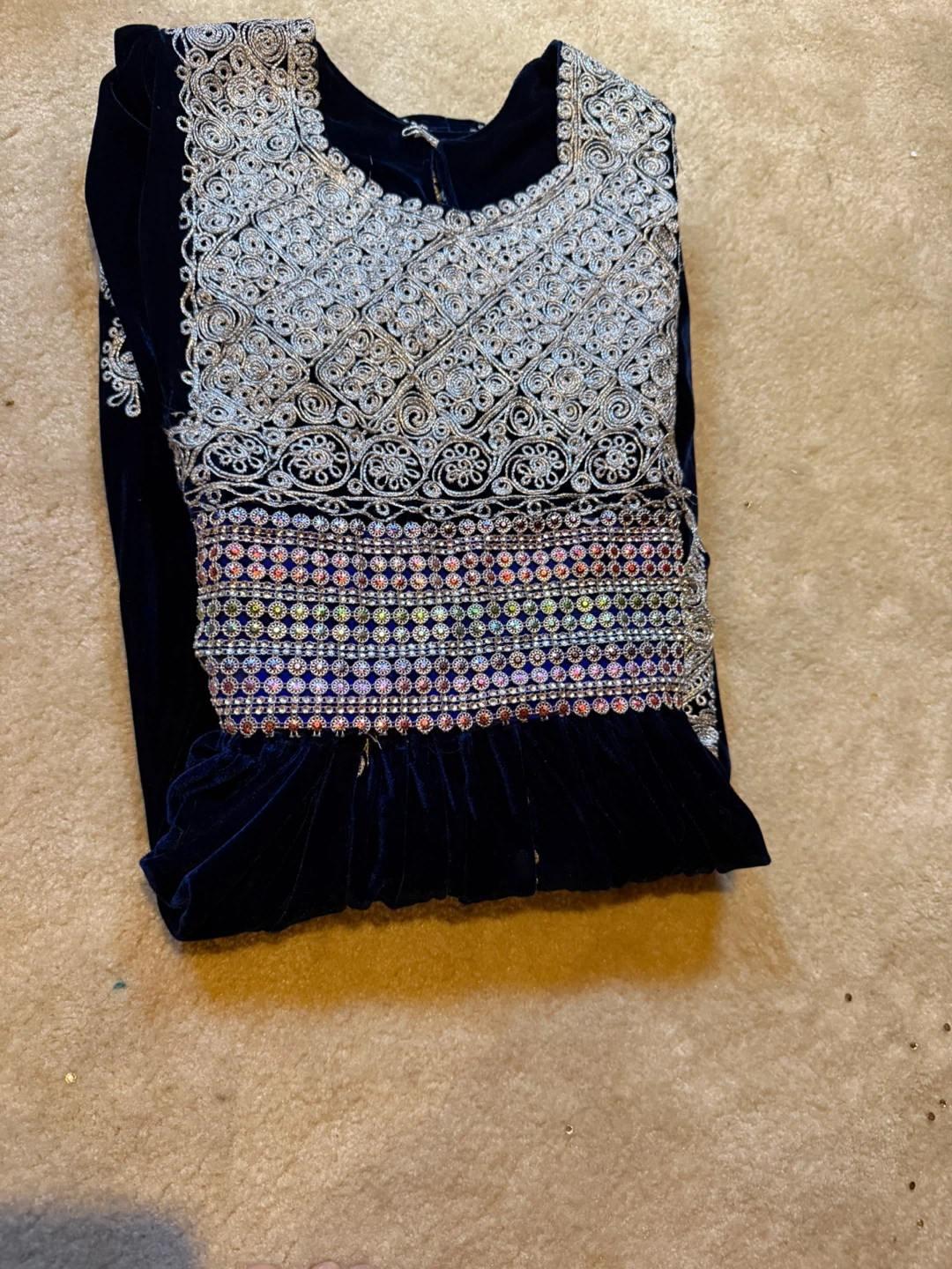 Embellished Velvet Dress - photo 3