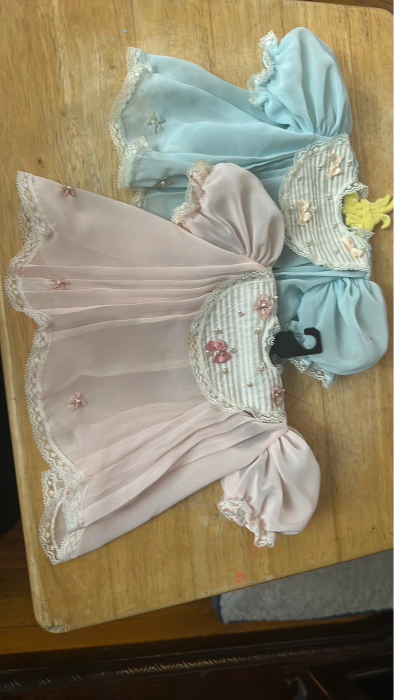 Vintage Doll Clothes - Pink & Blue Gowns - photo 2
