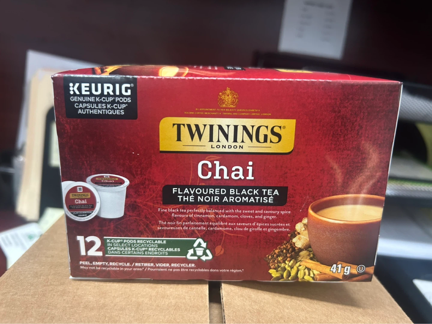 Twinings Chai Flavoured Black Tea K-Cups (12 Count)