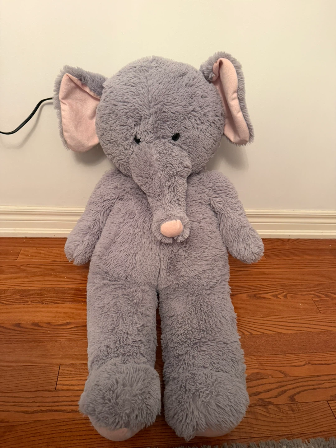 Large Grey Plush Elephant Stuffed Animal