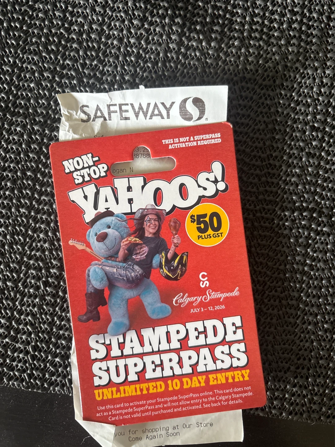 Stampede SuperPass Card