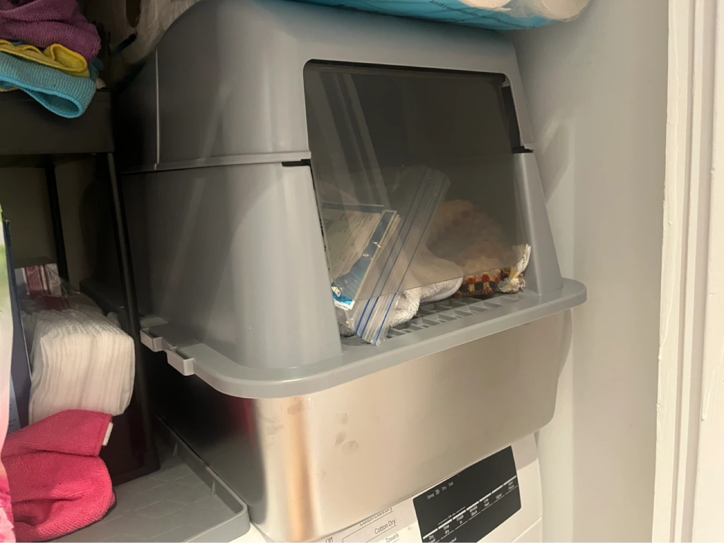 Gray stainless steel Litter Box
