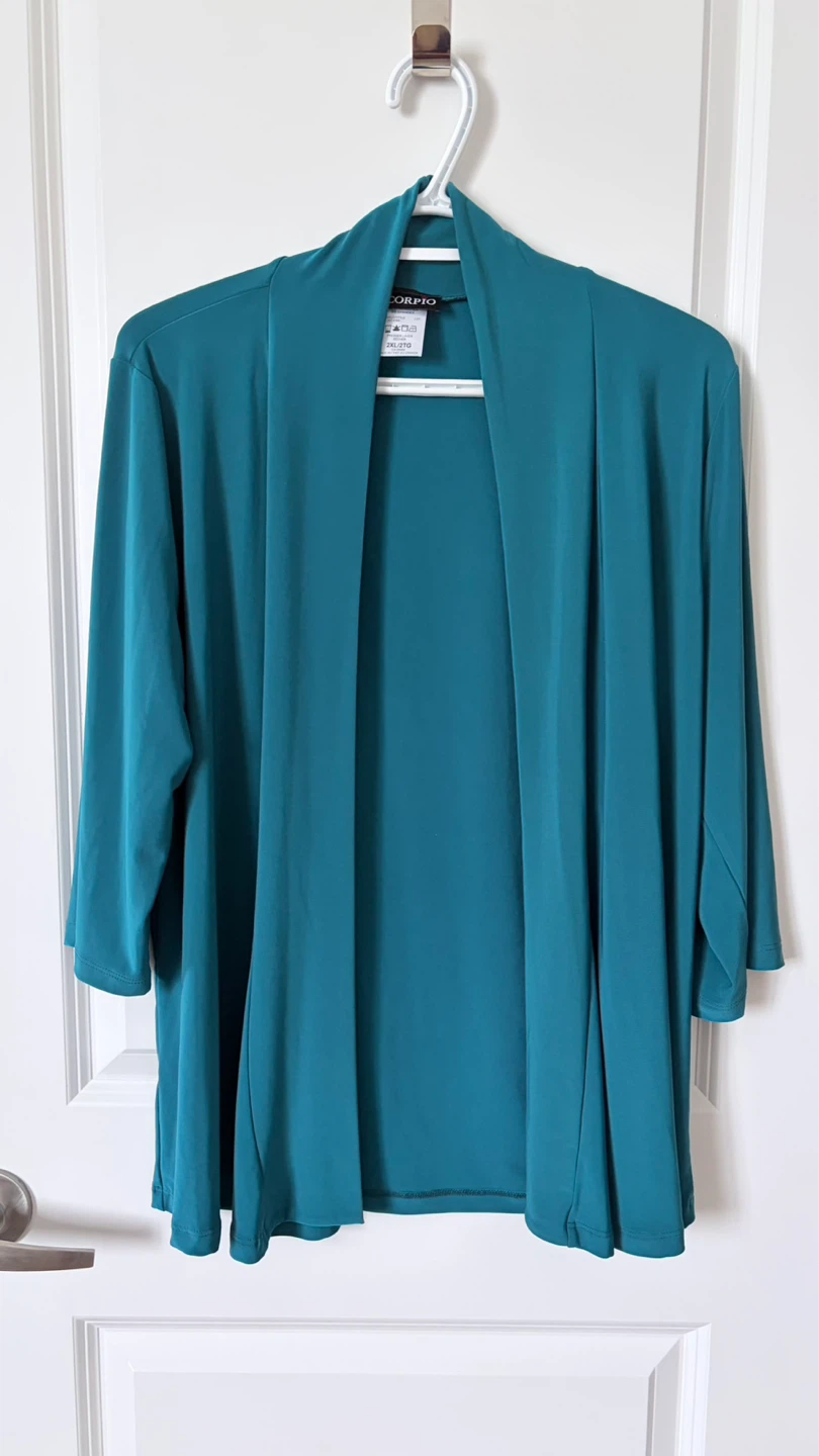 Scorpio Open Front Cardigan and Sleeveless Dress Set - photo 2