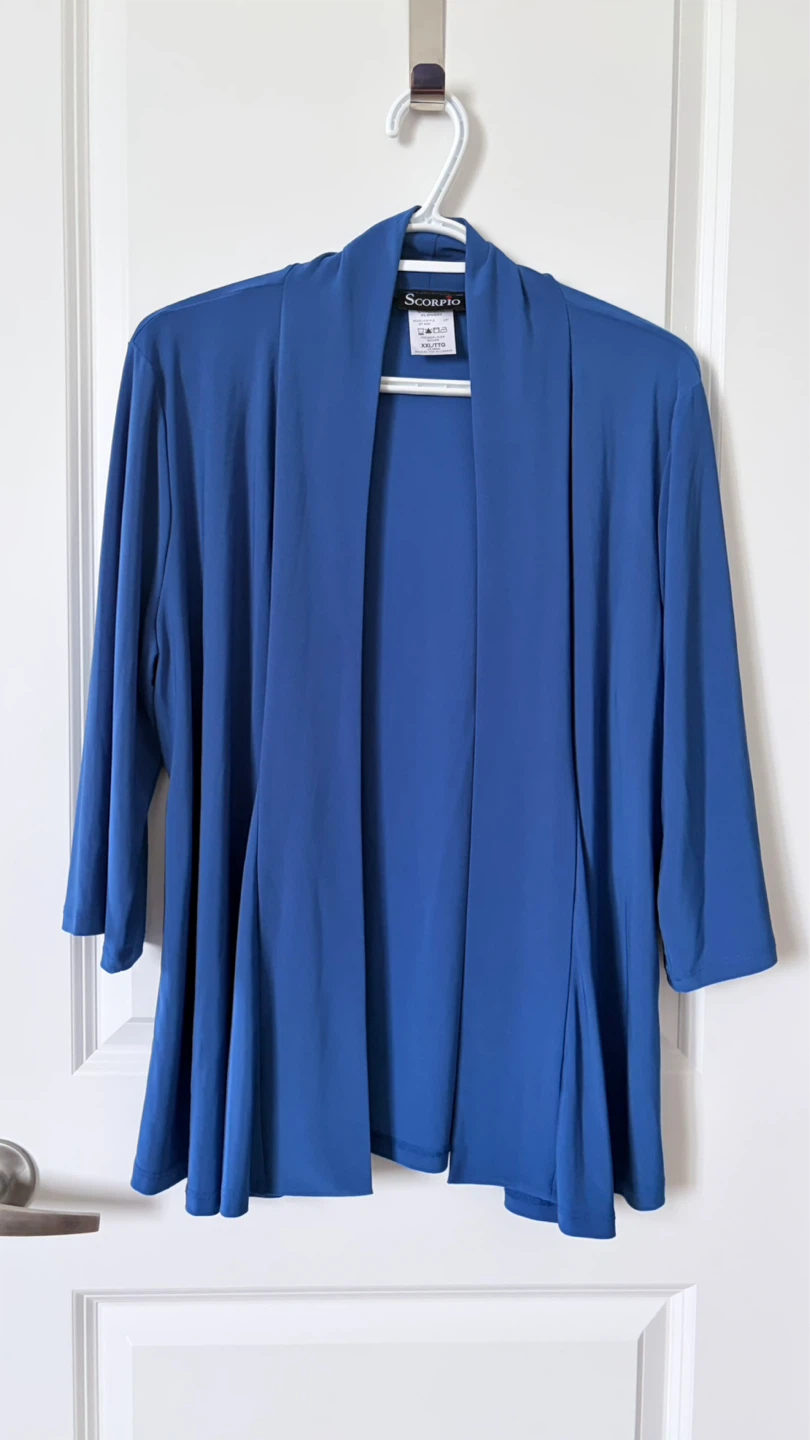 Scorpio Open Front Cardigan and Sleeveless Dress Set - photo 5