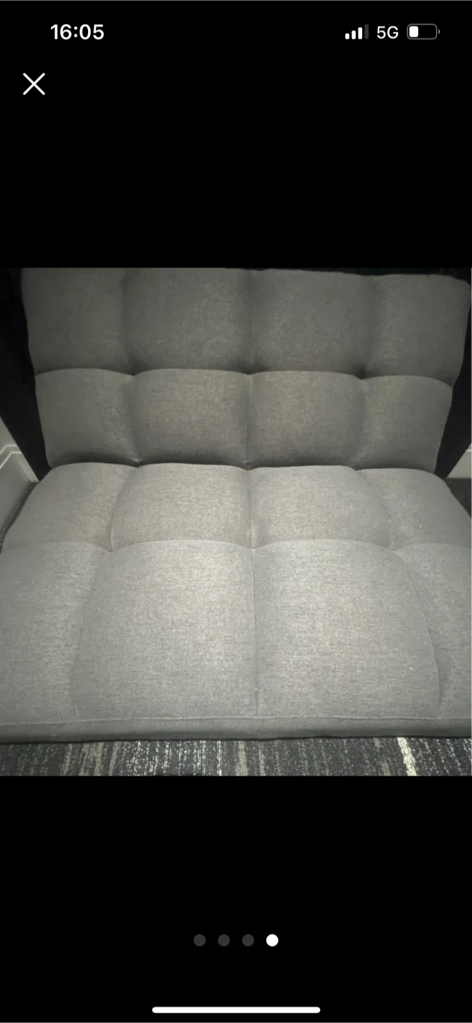Grey Convertible Futon Sofa Chair - photo 3