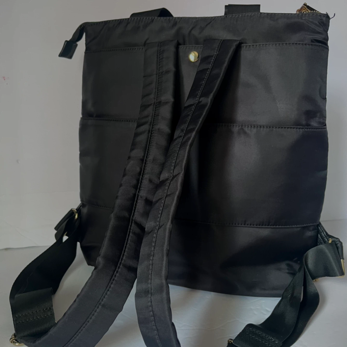 Cynthia Rowley Black Nylon Backpack Tote Laptop Travel Bag - photo 2