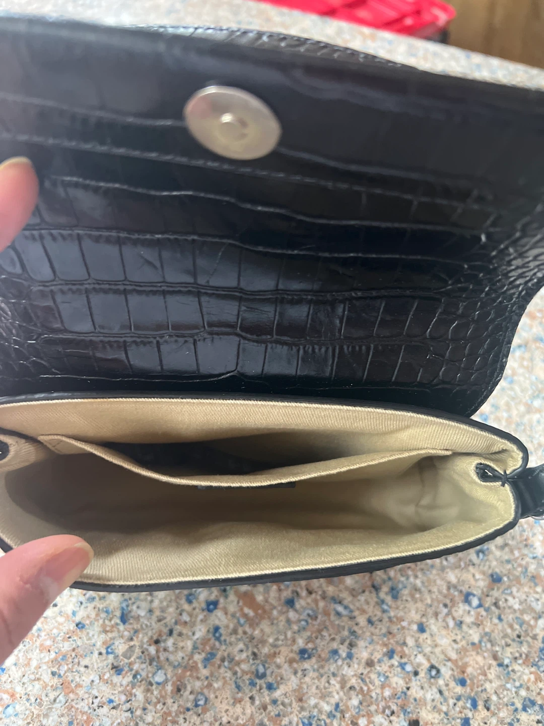 ⚽️Original and authentic Armani Collezioni Black Croc bag - photo 4