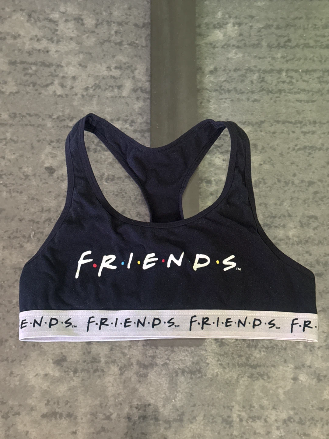⚽️ F.R.I.E.N.D.S. Black Sports Bra - Size L