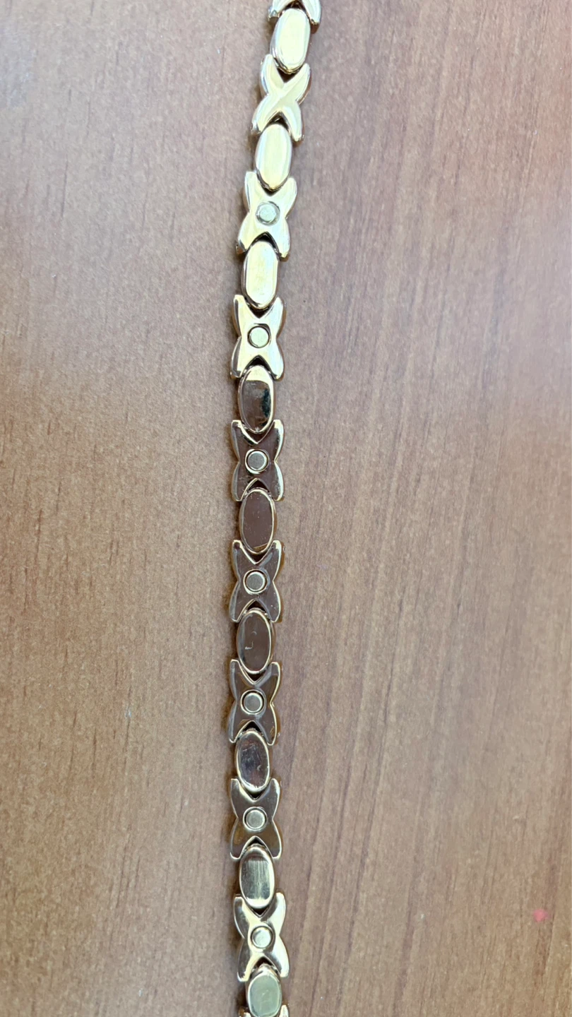 Gold-tone Bracelet with Rhinestones - photo 3