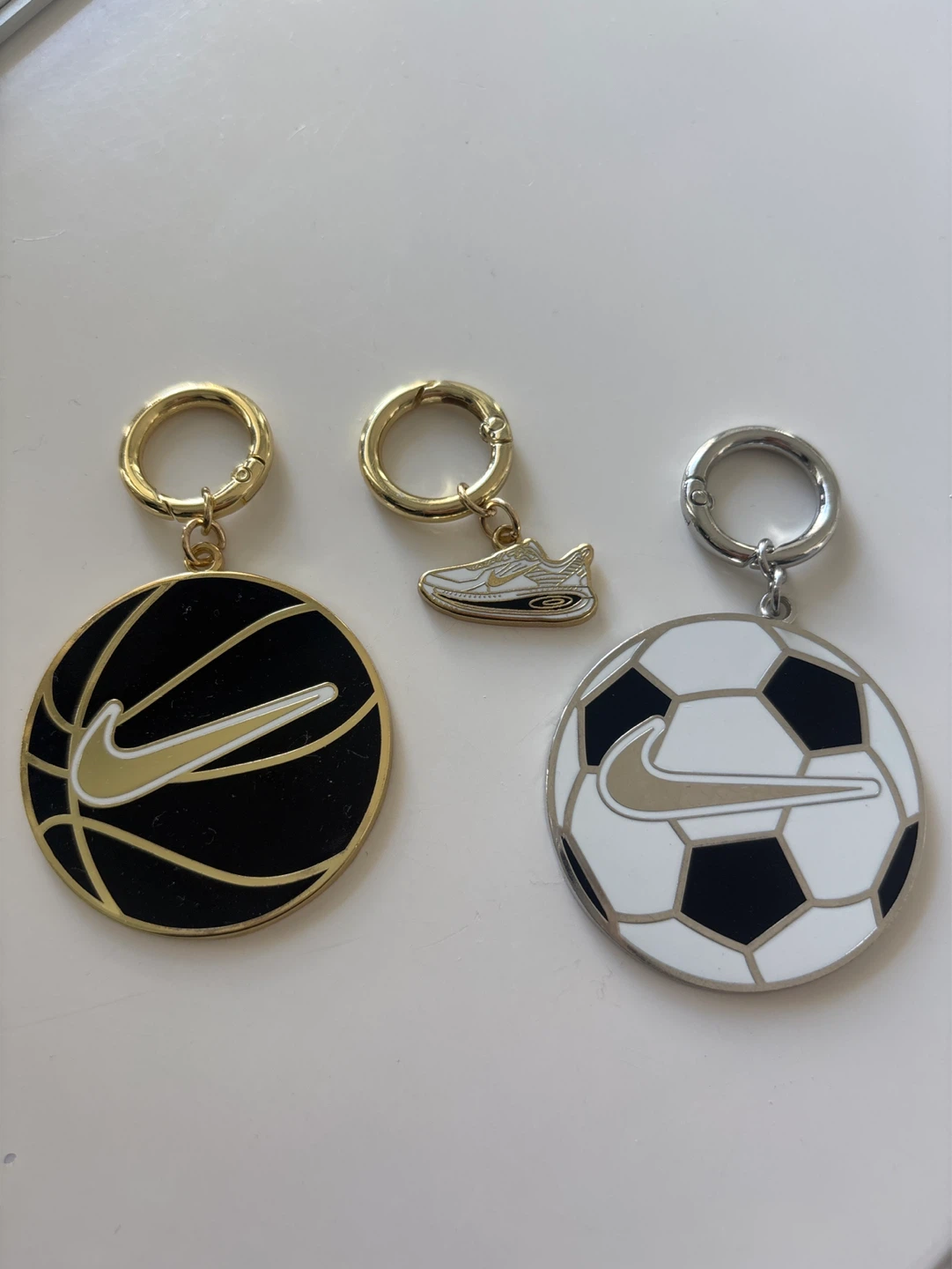 Set of 3 Nike keychains