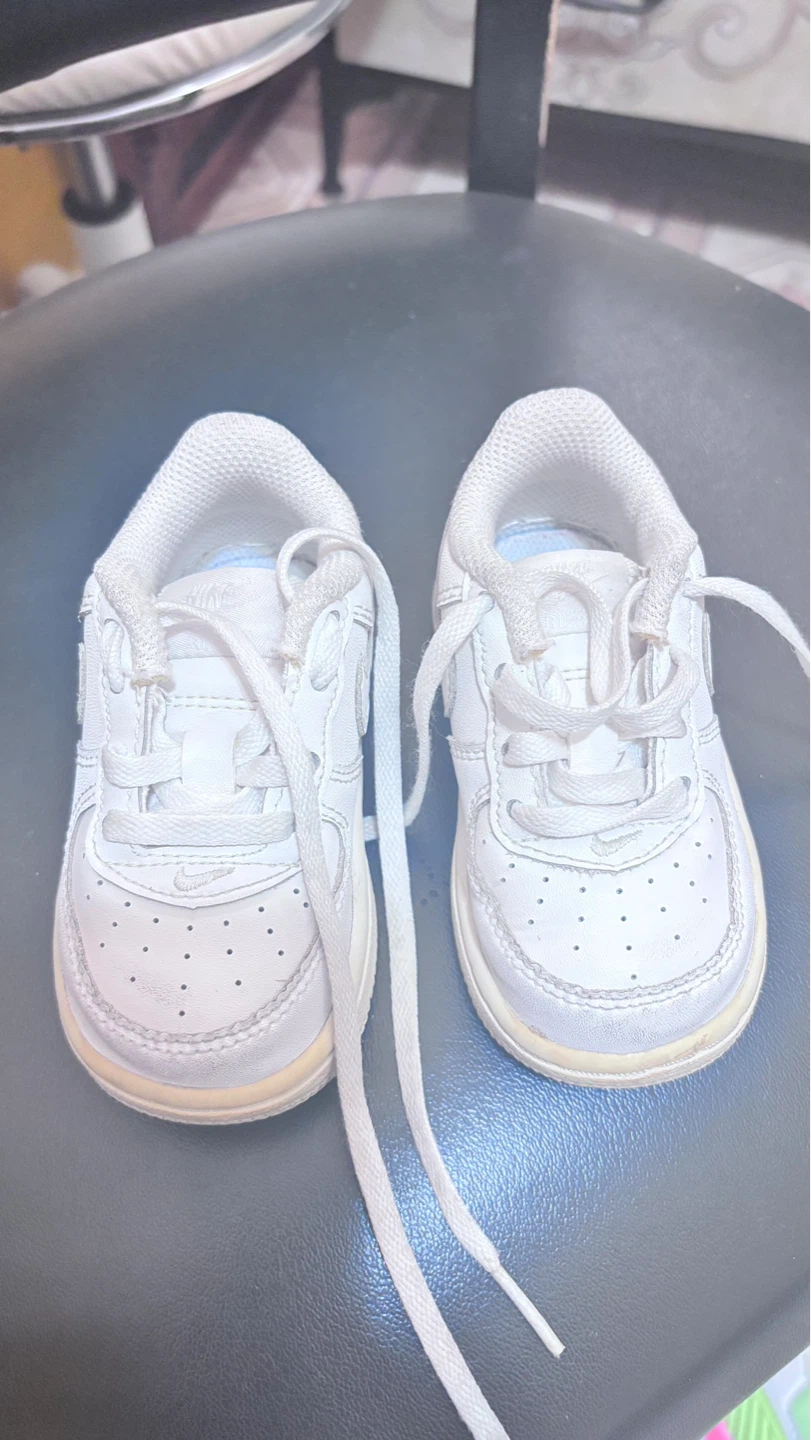 ⚽ Nike Air Force 1 Crib Shoes White Toddler Size 3C - photo 2