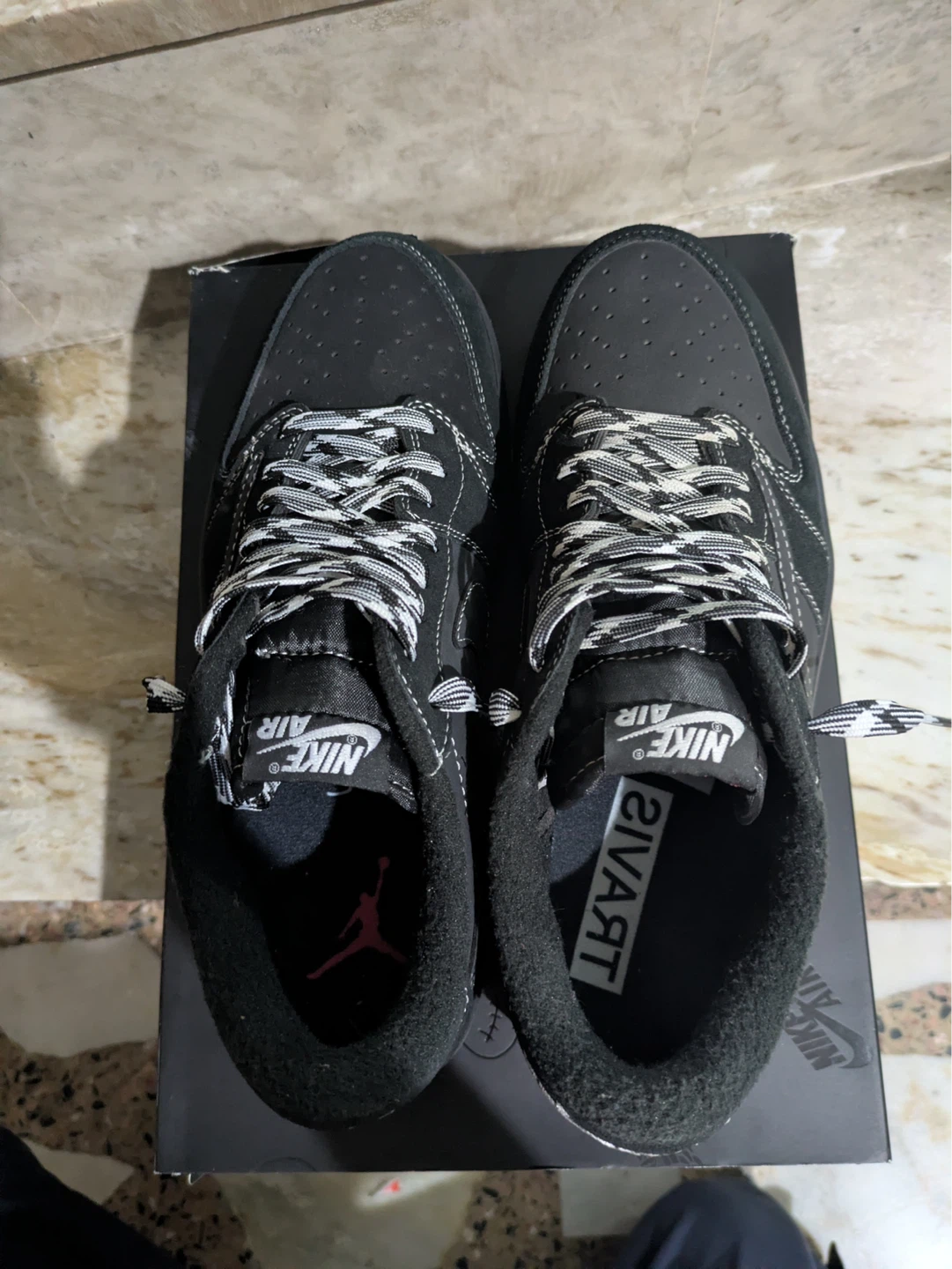Jordan 1 Low Travis Scott Black Phantom Size 8.5 - photo 4
