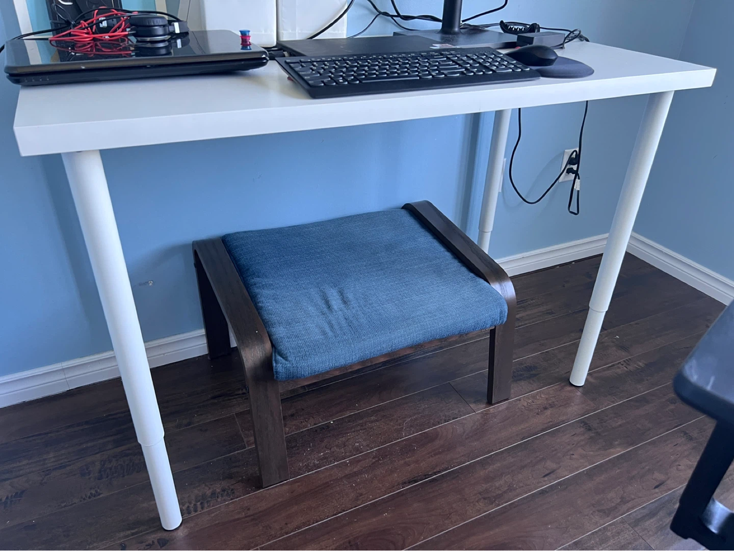 Blue Ottoman Footrest