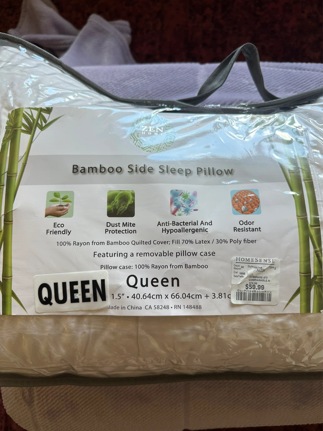 Zen Bamboo Side Sleep Pillow - Queen - photo 2
