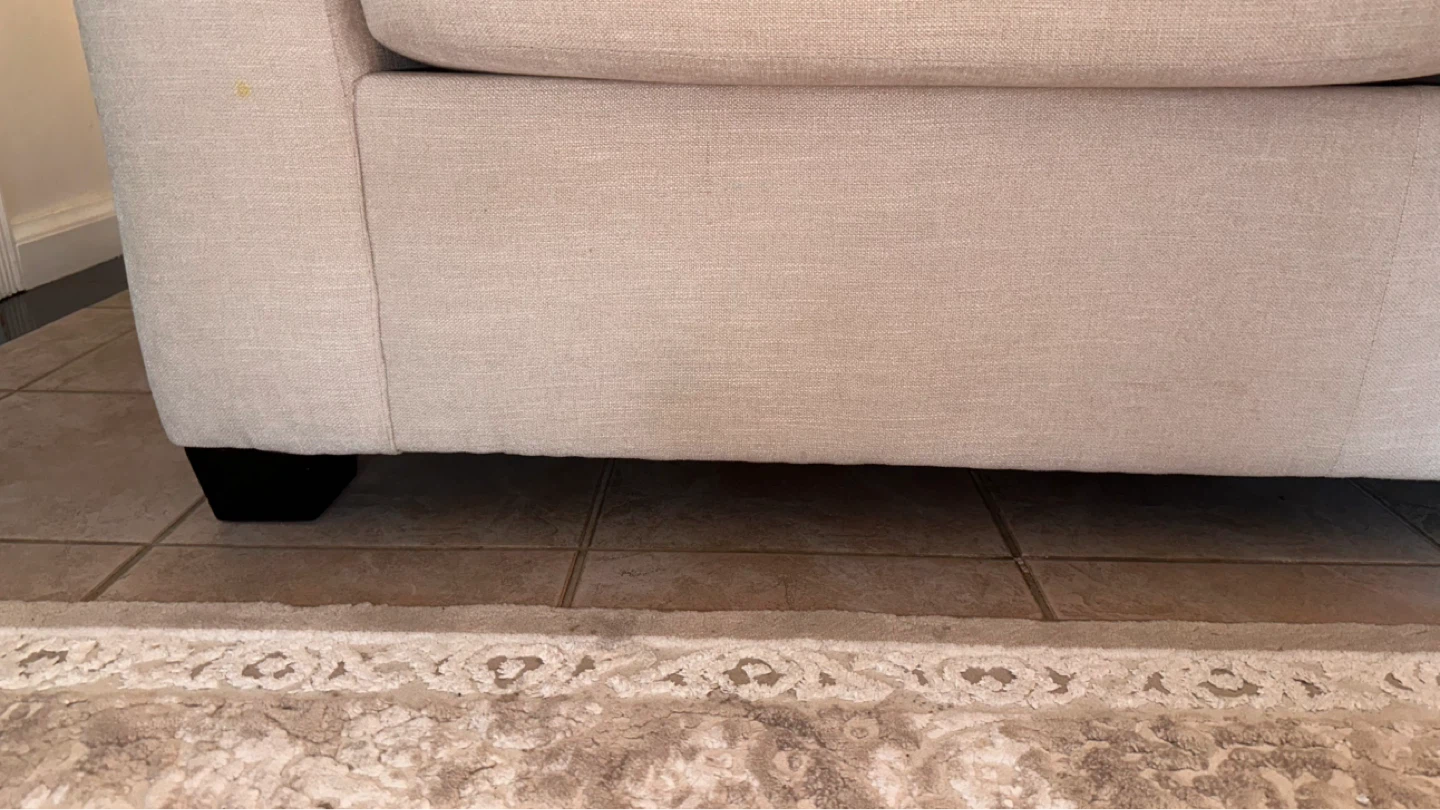 Beige Sectional Sofa with Chaise - photo 4