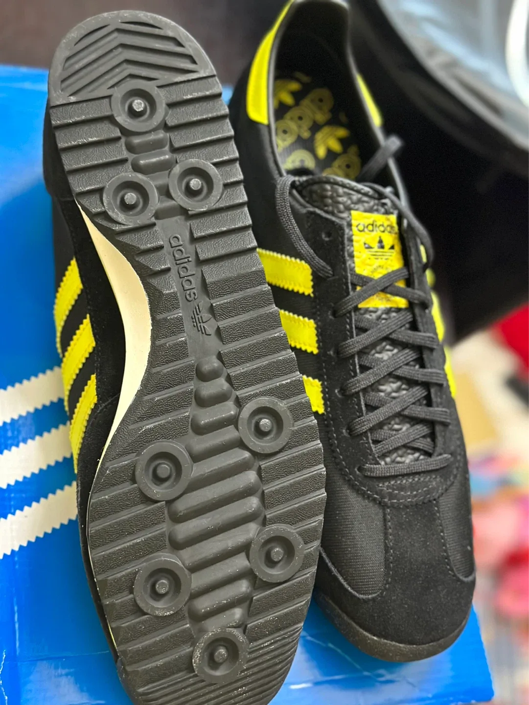 Adidas SL 72 Sneakers - Black/Yellow - Size 12