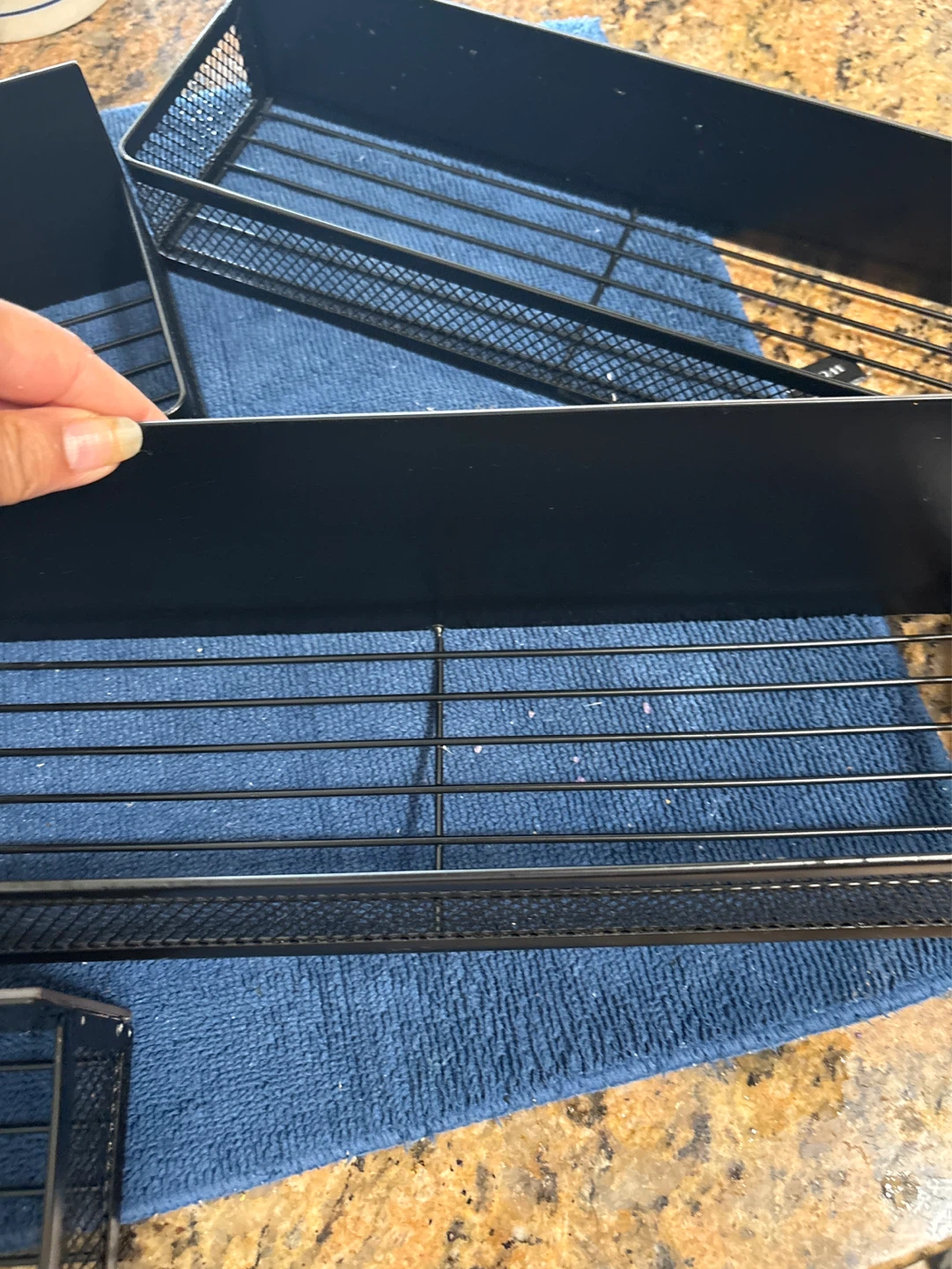 Set of 4 Black magnetic strip Metal Wire Drawer Organizers - photo 3