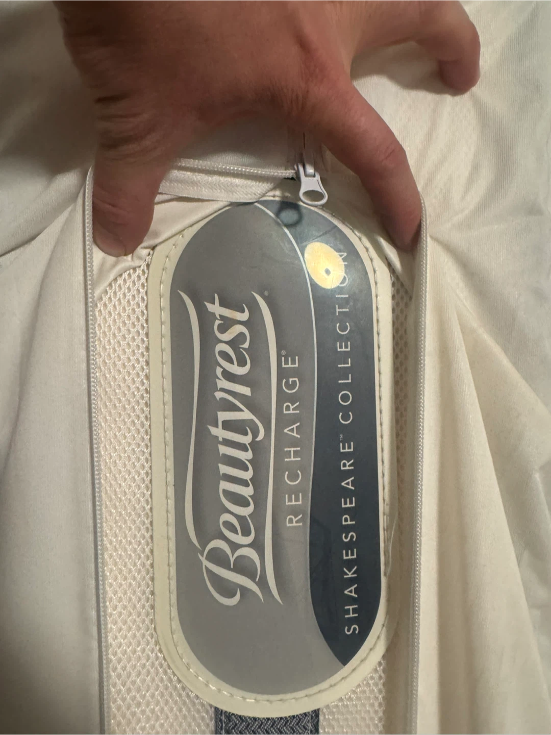 Full size bed with pillow top mattress