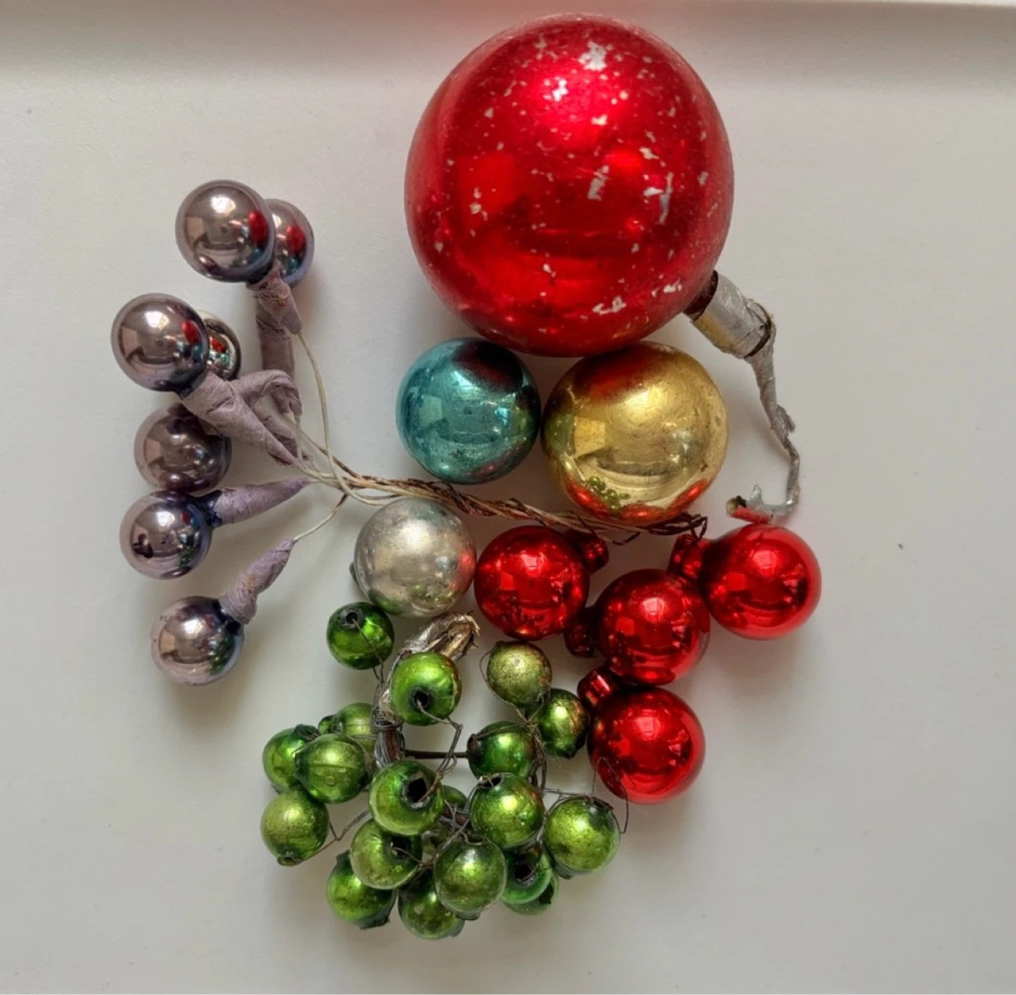 ⚽️Vintage Mercury Glass Christmas Picks/Ornaments