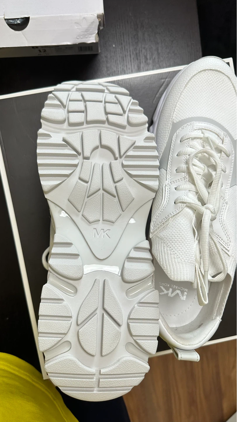 Michael Kors Darius Knit Trainer Sneakers White US 13