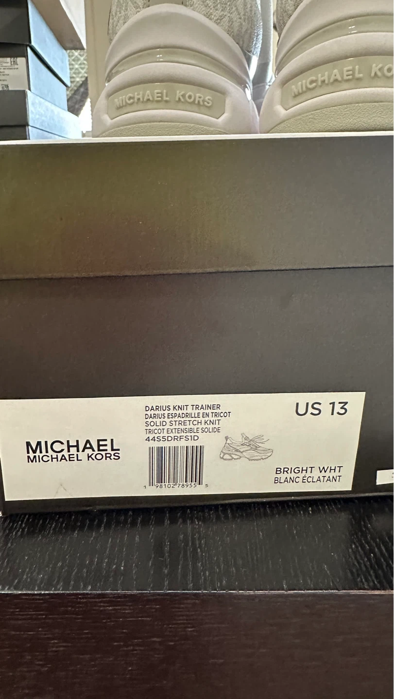 Michael Kors Darius Knit Trainer Sneakers White US 13 - photo 2