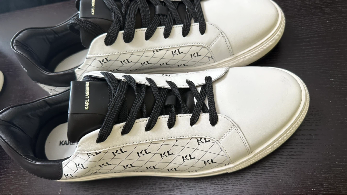 Karl Lagerfeld White & Black KL Logo Sneakers - photo 3
