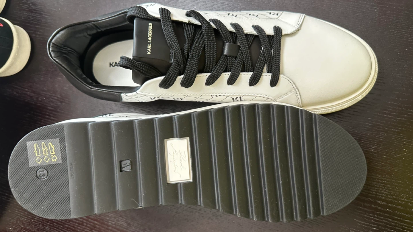 Karl Lagerfeld White & Black KL Logo Sneakers - photo 2