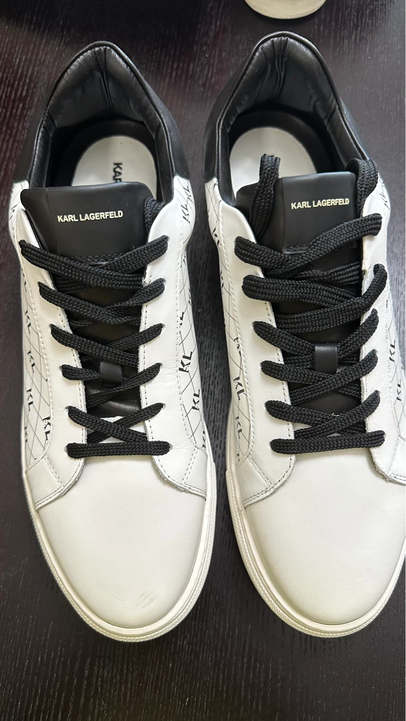 Karl Lagerfeld White & Black KL Logo Sneakers - photo 5