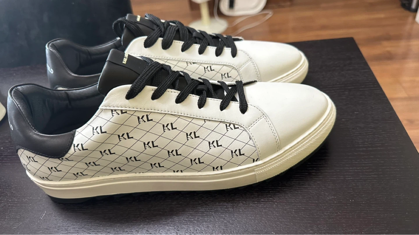 Karl Lagerfeld White & Black KL Logo Sneakers - photo 4