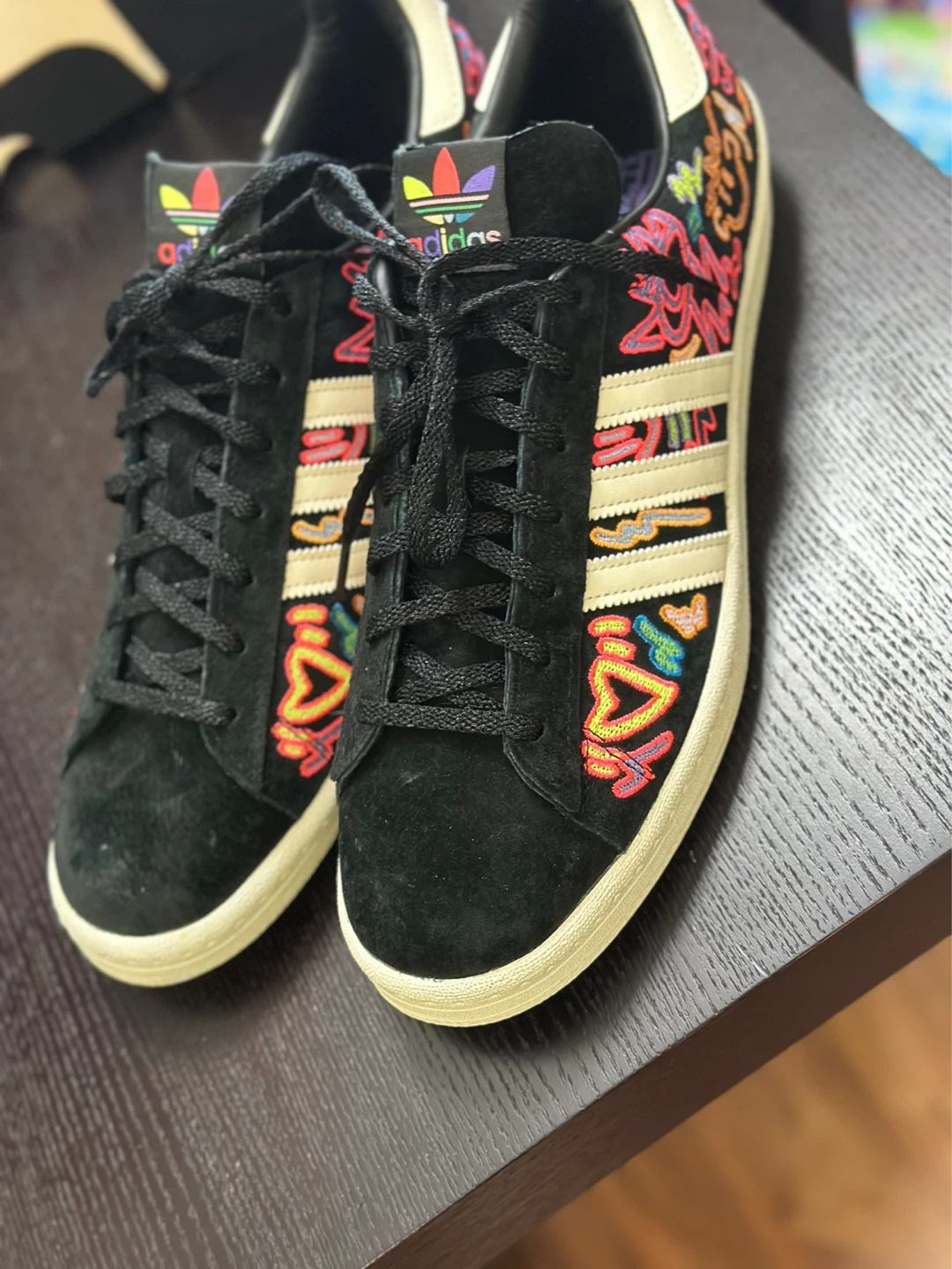 Adidas Campus Black Cartoon Print Sneakers - photo 4