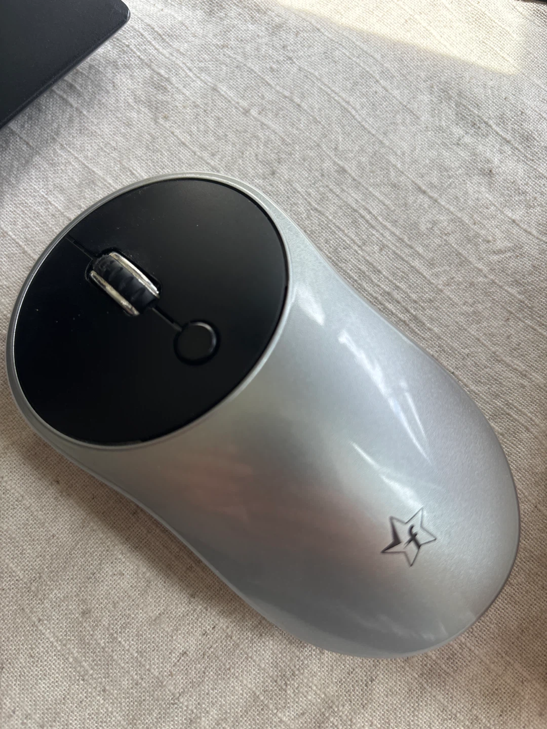 Silver Wireless Computer Mouse