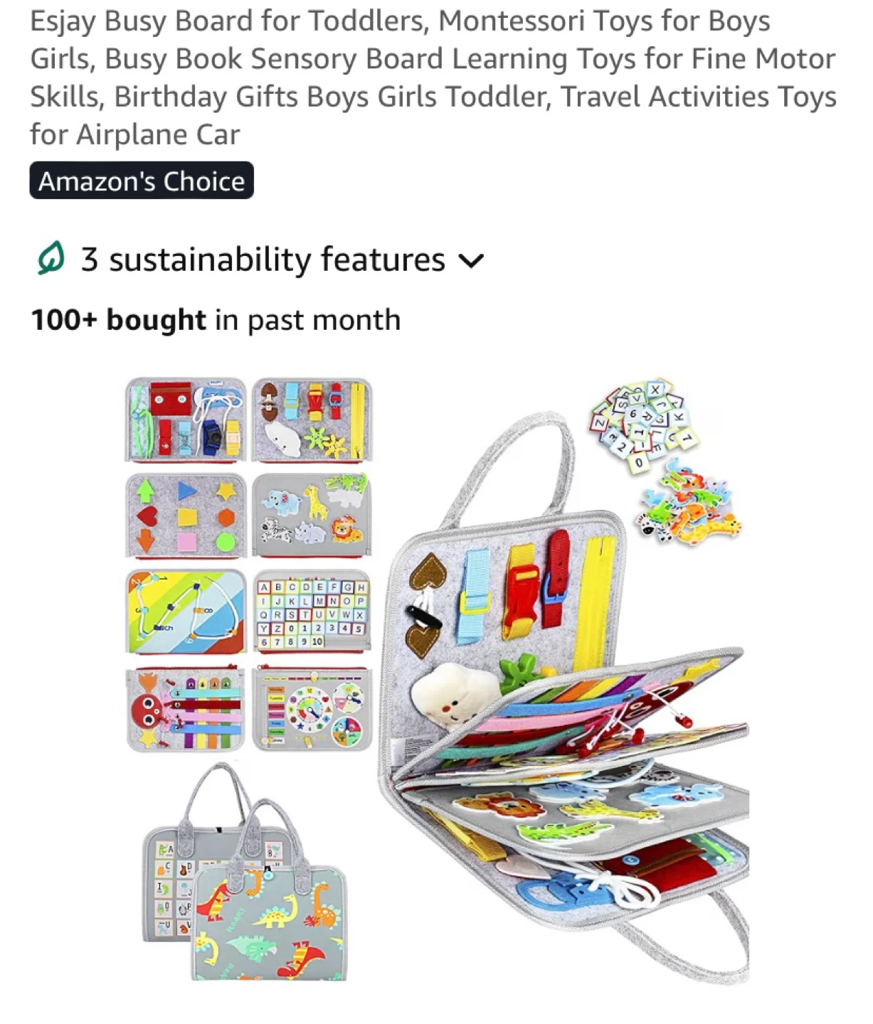 New Montessori Busy Board Book
