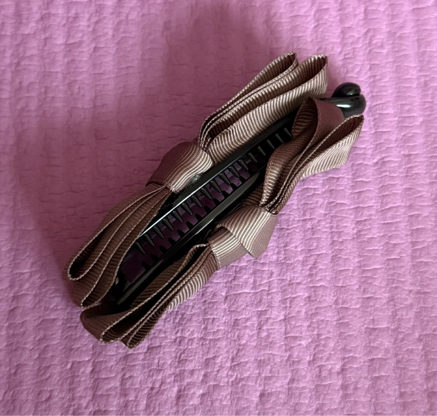 ⚽️Brown Ribbon Bow Banana Hair Clip - photo 2