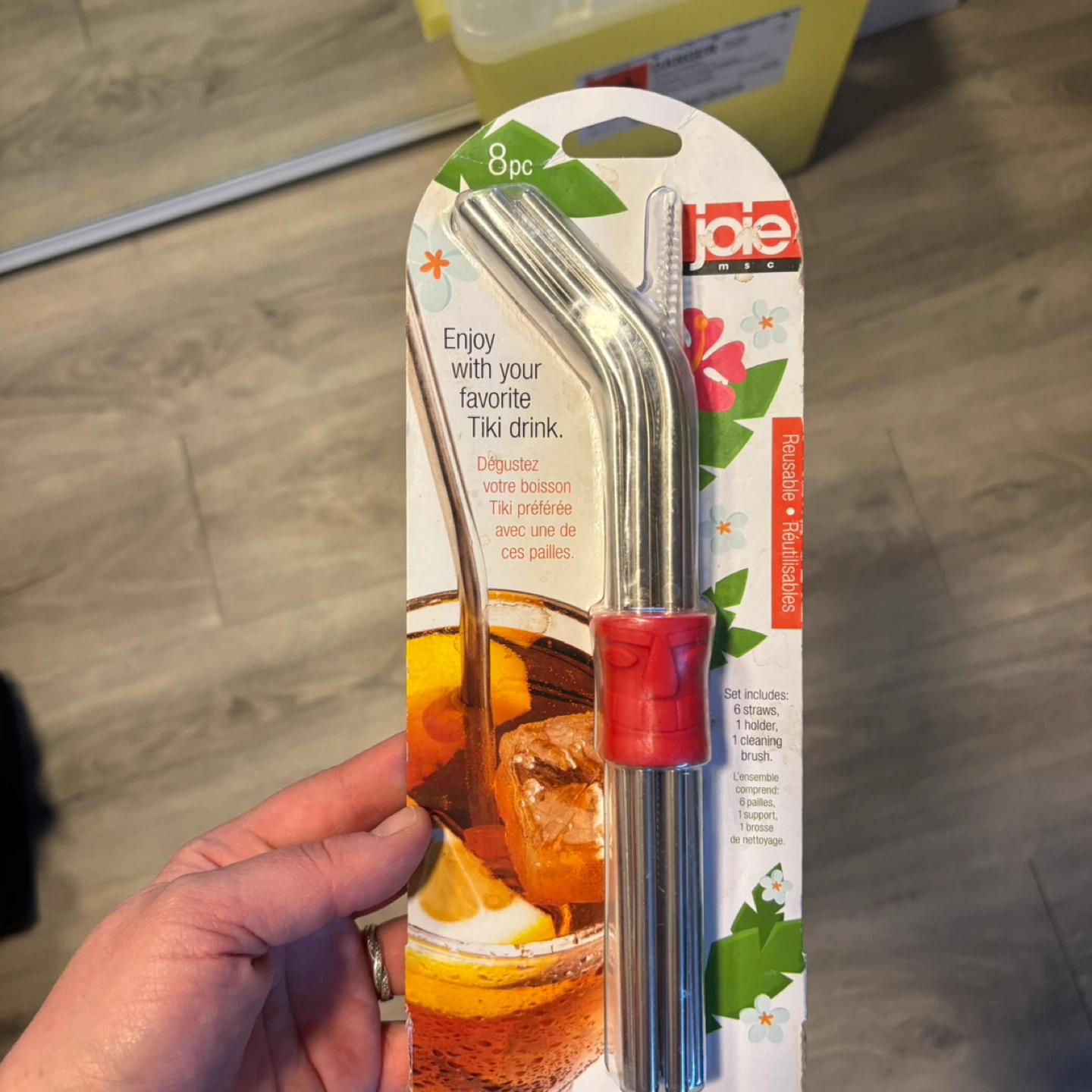 Joie Stainless Steel Tiki Straws Set