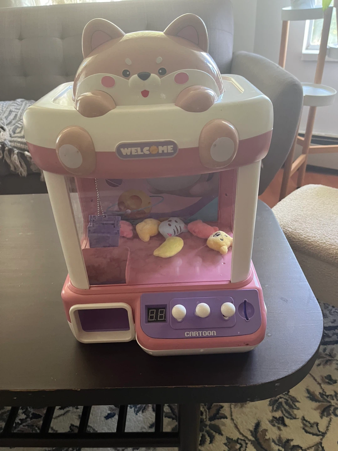 Cartoon Claw Machine Toy with Mini Plushies